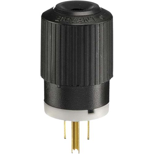 Main product image of 15A 125V NEMA 5-15P Heavy-Duty Straight Plug, Black, BRY5266NP