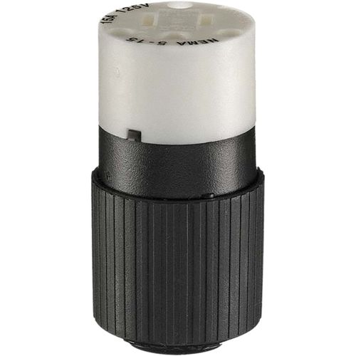 Main product image of 15A 125V NEMA 5-15R Heavy-Duty Straight Connector, Black, BRY5269NC