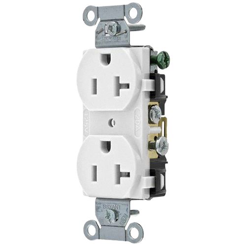 Main product image of 20A 125V NEMA 5-20R Commercial-Grade Duplex Receptacle, White, CRS20W