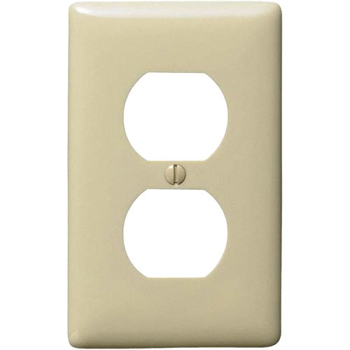 Main product image of 1-Gang Duplex Receptacle Wall Plate, Ivory, P8I