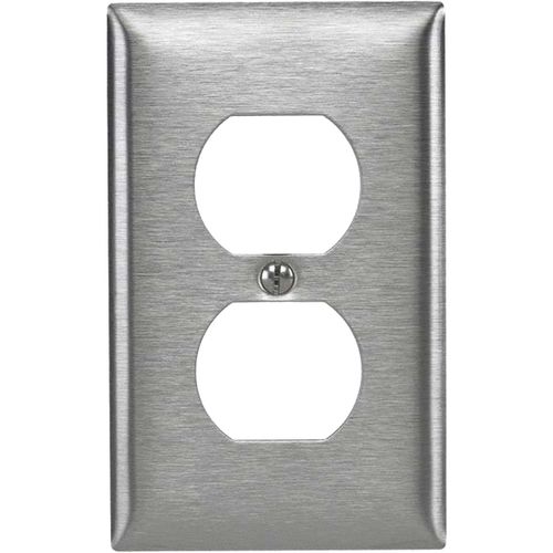 Main product image of 1-Gang Stainless Steel Duplex Receptacle Wall Plate, SS8L