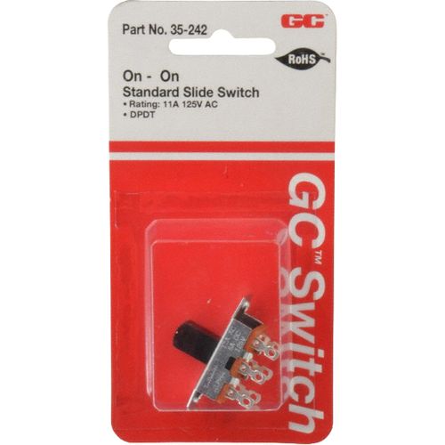 Main product image of DPDT Solder-Terminal Slide Switch, 11A at 125VAC, 35-242