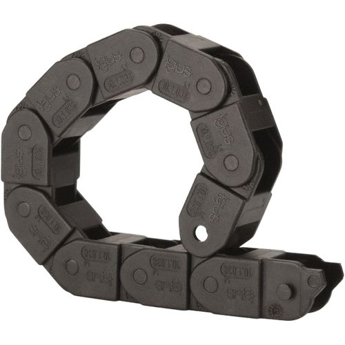 Main product image of Series 10, 10mm Inner Width, 38mm Bend Radius, 1 ft Fixed-Open Cable Carrier, 10-1-038-0 1'
