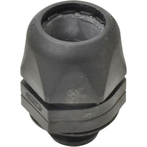 Main product image of 1/2" Straight Black Nylon Liquidtight Connector w/ Plastic Thread, 83511852