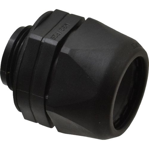 Main product image of 1" Straight Black Nylon Liquidtight Connector w/ Plastic Thread, 83511856