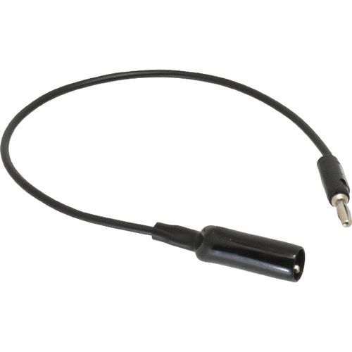 Main product image of 12" Black Alligator Clip to Multi-Stacking Banana Plug Patch Cord, 1166-12-0