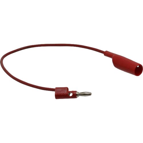 Main product image of 12" Red Alligator Clip to Multi-Stacking Banana Plug Patch Cord, 1166-12-2