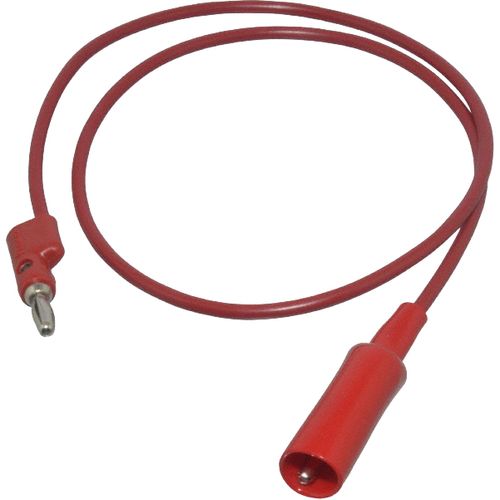 Main product image of 24" Red Alligator Clip to Multi-Stacking Banana Plug Patch Cord, 1166-24-2