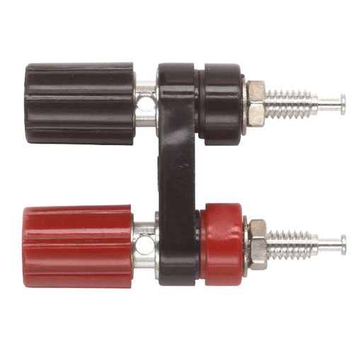 Main product image of Black Double Binding Post Assembly for 0.062-0.250" Panels, 4243-0