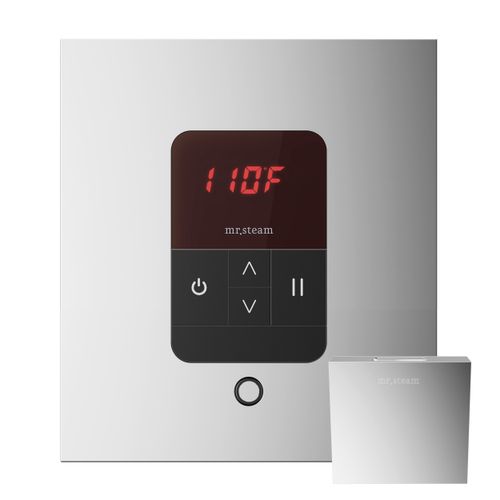 Main product image of Basic Butler Steam Shower Control Package with iTempo Control and Aroma Designer SteamHead in Square Polished Chrome