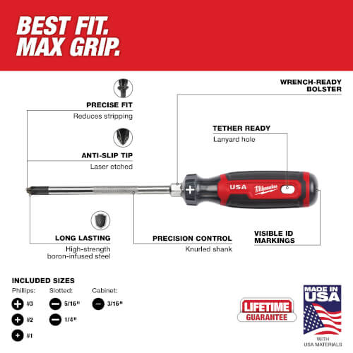 Main product image of 6 Piece Cushion Grip Screwdriver Set (Made in USA)