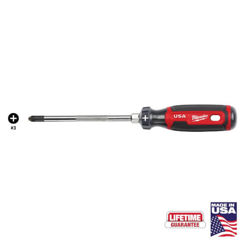 MT203 Milwaukee MT203 3 Phillips 6" Cushion Grip Screwdriver (Made