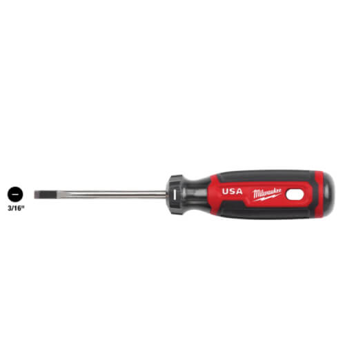 Main product image of 3/16" Cabinet 6" Cushion Grip Screwdriver (Made in USA)