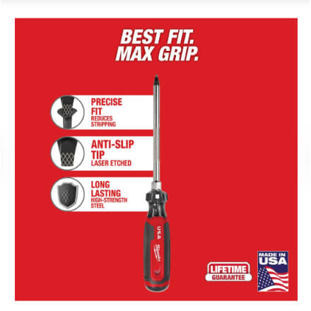 Main product image of #3 Square 6" Cushion Grip Screwdriver (Made in USA)