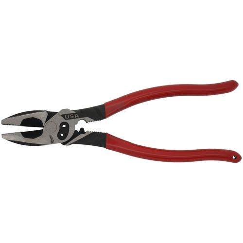 Main product image of 9" Lineman's Dipped Grip Pliers w/ Crimper & Bolt Cutter (Made in USA)