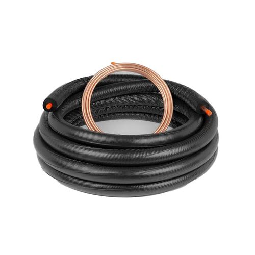 Main product image of 3/8" LL x 3/4" SL Standard Refrigerant Line Set, 3/4" Black Duraguard UV Resistant Suction Line Only (50')