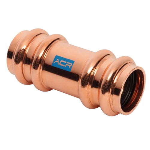 3/4" OD ACR Copper Press Coupling, Staked Stop