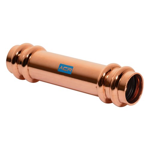 3/4" OD ACR Copper Press Extended Length Coupling, No-Stop