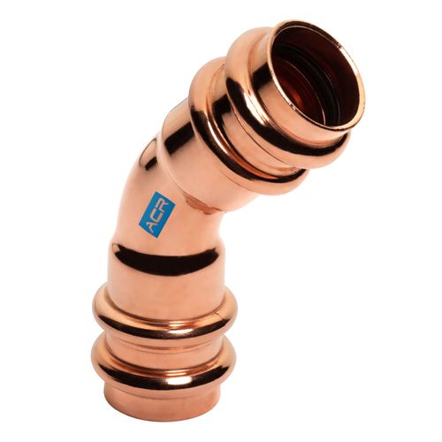 3/4" OD ACR Copper Press Long Radius 45-Degree Street Elbow