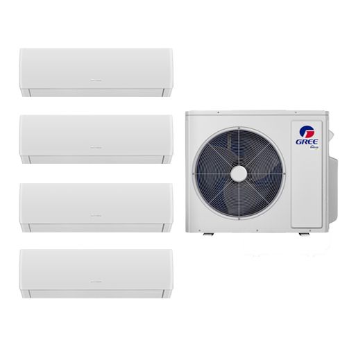 Main product image of 30,000 BTU, R-32, 21 SEER2 Vireo Ductless Four Zone Heat Pump Package (9+9+9+9)
