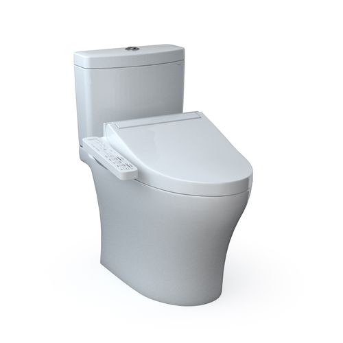 Main product image of MW4463074CEMFGN#01 Washlet + Aquia IV 2-Piece Elongated Universal Height Dual Flush 1.28 & 0.9 GPF Toilet & Washlet C2 Bidet Seat (Cotton White)