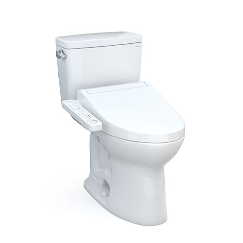 Main product image of MW7763074CEFG.10#01 Drake Washlet + 2-Piece Elongated 1.28 GPF Universal Height Tornado Flush Toilet w/ C2 Bidet Seat, 10" Rough In (Cotton White)