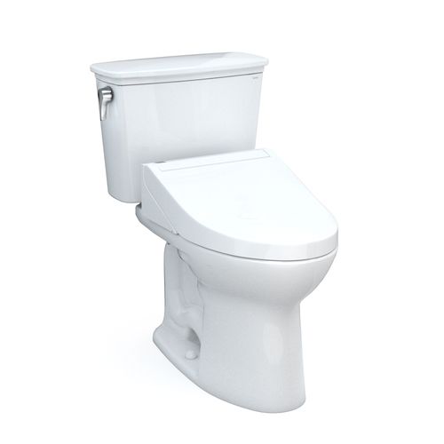 Main product image of Drake Transitional WASHLET+ Two-Piece Elongated 1.28 GPF Universal Height TORNADO FLUSH Toilet with C5 Bidet Seat, Cotton White - MW7863084CEFG#01