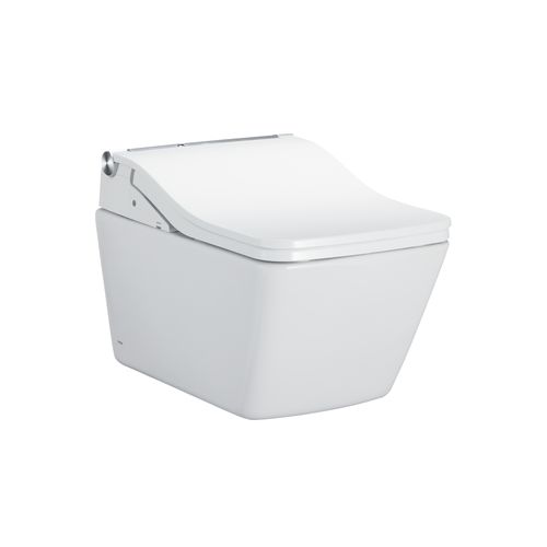 Main product image of CWT4494549CMFGA#MS Washlet + Sp Wall Hung Square Shape Toilet w/ Sw Bidet Seat & Duofit In Wall 1.28 & 0.9 GPF Dual Flush Tank System (Matte Silver)