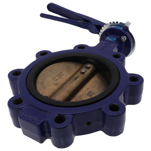 Main product image of 6" Lug Cast Iron Butterfly Valve, EPDM Cartridge, Lever Handle (200 PSI)