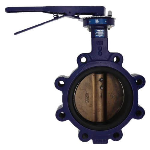 Main product image of 6" Lug Cast Iron Butterfly Valve, EPDM Cartridge, Lever Handle (200 PSI)