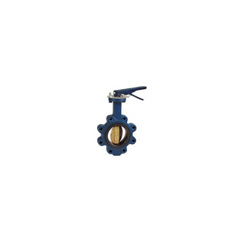 Main product image of 4" Lug Cast Iron Butterfly Valve, EPDM, Ductile Iron Disc, Lever (200 PSI)