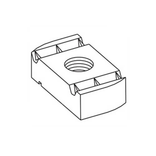 Main product image of 3/8" Zinc Channel Nut w/o Spring (1/2"-13 Thread)