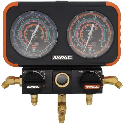 Main product image of 3-1/8" OD Pro Plus Manifold Gauge, Aluminum Body, for R22/410A/404A Refrigerants