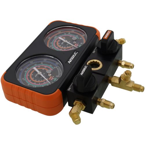 Main product image of 3-1/8" OD Pro Plus Manifold Gauge, Aluminum Body, for R22/410A/404A Refrigerants