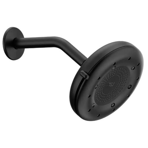 Main product image of Quattro Matte Black 4 Function 6-1/2" Diameter Spray Head Rainshower, N400R0BL