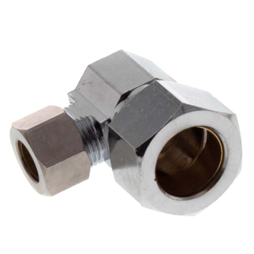 Main product image of 5/8" x 3/8" OD Chrome Plated Compression Elbow, Lead Free