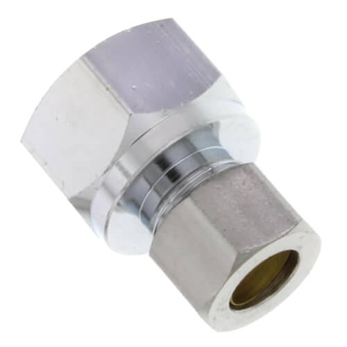 Main product image of 3/8" OD x 1/2" FIP Chrome Plated Compression Connector, Lead Free