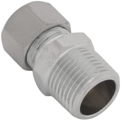 Main product image of 3/8" OD x 3/8" MIP Chrome Plated Compression Connector, Lead Free