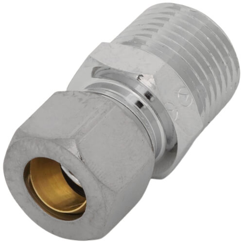 Main product image of 3/8" OD x 3/8" MIP Chrome Plated Compression Connector, Lead Free