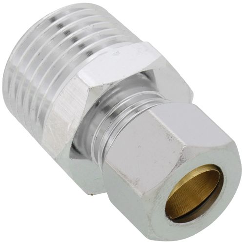 Main product image of 3/8" OD x 1/2" MIP Chrome Plated Compression Connector, Lead Free