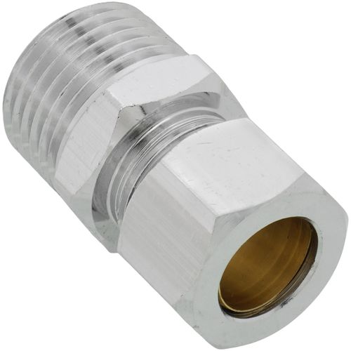 Main product image of 1/2" OD x 1/2" MIP Chrome Plated Compression Connector, Lead Free