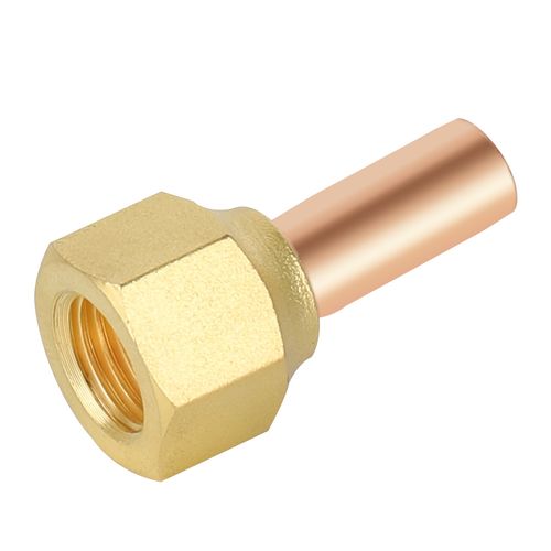 Main product image of 1/4" SAE FE x 1/4" OD Swivel FE Flare x Solder Adapter (Pack of 4)