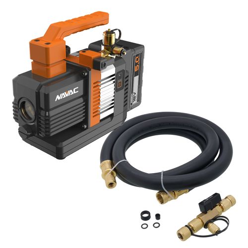 Main product image of Cordless Vacuum Pump, BreakFree Series (2 CFM) & Pro Series Rapid Evacuation Kit with Valve Core Removal Tool and Hose (1/2" to 1/4" Fitting)
