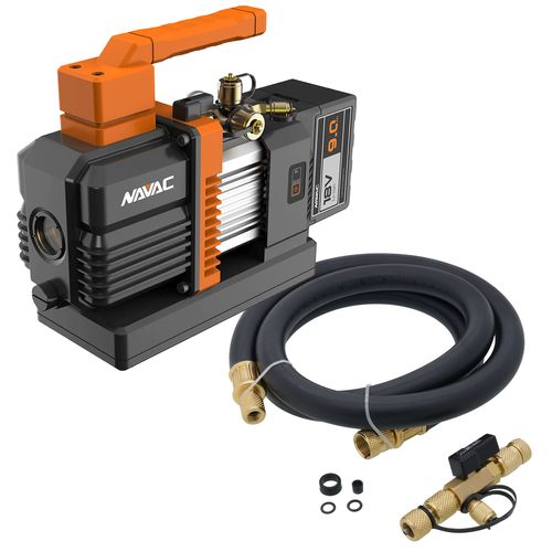 Main product image of Cordless Vacuum Pump, BreakFree Series (4 CFM) & Pro Series Rapid Evacuation Kit with Valve Core Removal Tool and Hose (1/2" to 1/4" Fitting)
