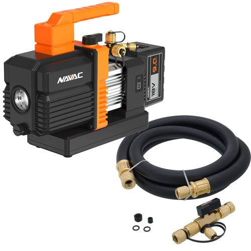 Main product image of Cordless Vacuum Pump, BreakFree Series (6 CFM) & Pro Series Rapid Evacuation Kit with Valve Core Removal Tool and Hose (3/8" to 1/4" Fitting)