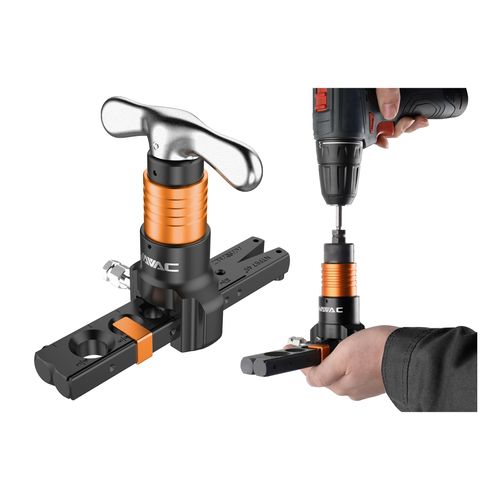 Main product image of 3/16" to 3/4" Hand or Drill-Powered Flaring Tool w/ NFG1 Flare Gauge