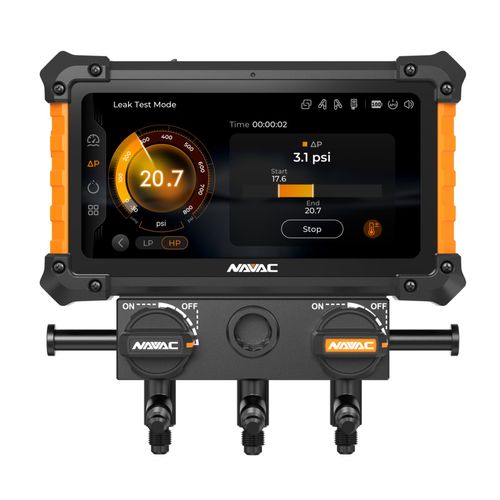Main product image of Digital Manifold Gauge 2 Valve w/ Wireless Temp Clamps (Bluetooth and myNAVAC App Compatible) - w/o Vacuum Gauge