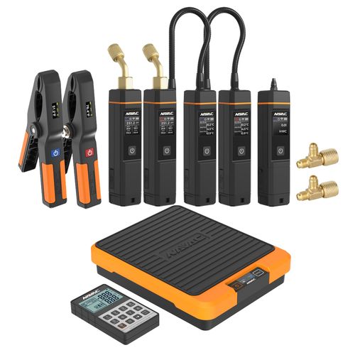 Main product image of Smart Refrigerant and Air Side Pro Diagnostics Kit w/ Manometer and Temperature, Pressure, and Psychrometer Probes & Smart Refrigerant Scale (220 lb. Capacity)