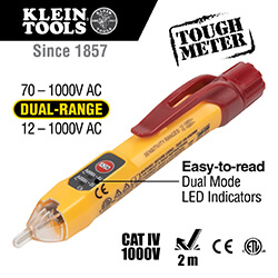 Dual Range Non-Contact Voltage Tester, 12-1000VAC