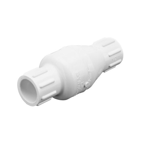 Main product image of 1/2" IPS PVC Spring Check Valve w/ 1/2# Spring (Solvent)